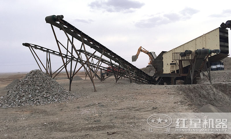 石子加工作業(yè)生產(chǎn)現(xiàn)場(chǎng)