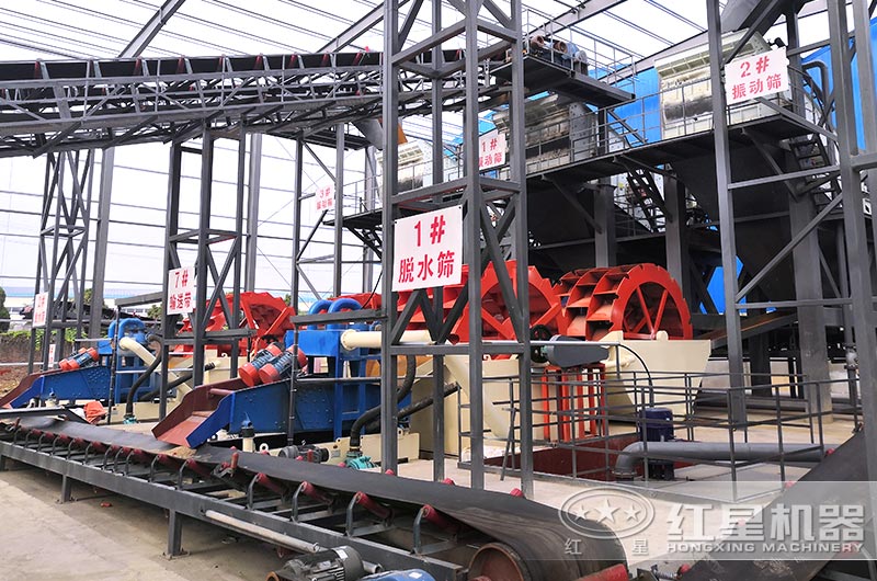 多臺(tái)洗砂機(jī)聯(lián)合生產(chǎn)作業(yè)