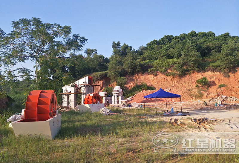 一套洗砂機(jī)設(shè)備客戶安裝現(xiàn)場