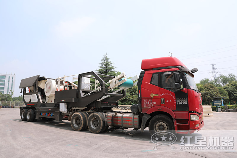 輪胎移動濕煤泥粉碎機