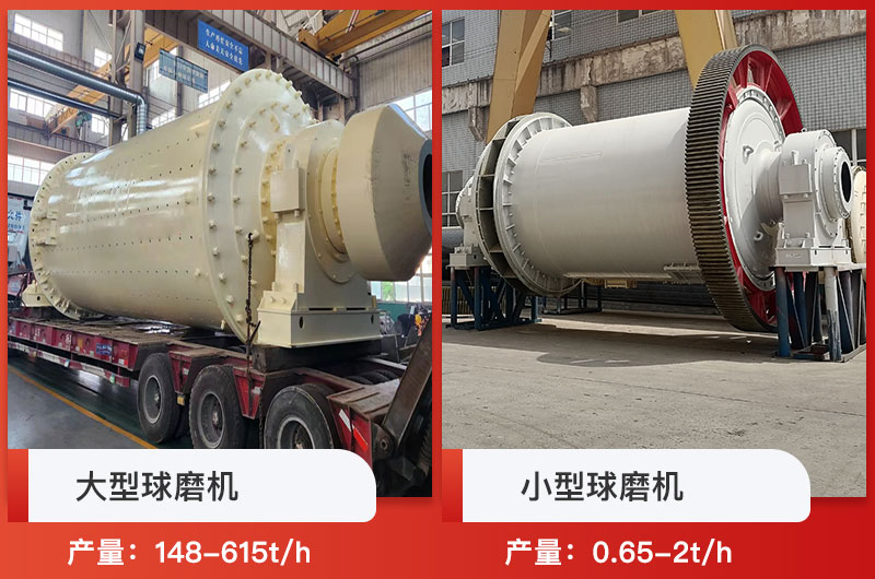 大型球磨機和小型球磨機產(chǎn)量對比