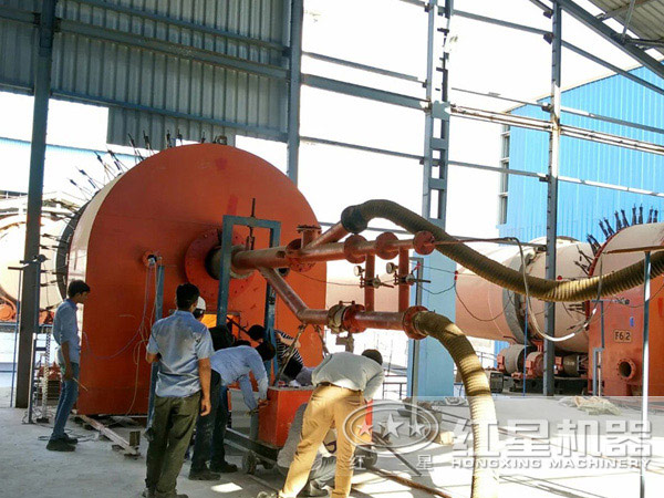 回轉窯生產(chǎn)現(xiàn)場