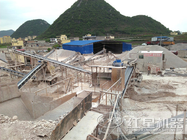 制砂機生產(chǎn)現(xiàn)場