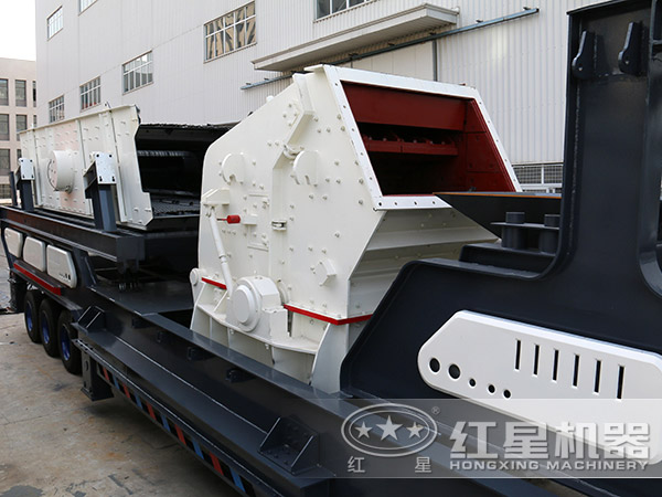 建筑垃圾移動(dòng)破碎站車間實(shí)拍