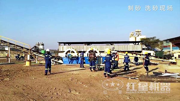 洗砂機(jī)現(xiàn)場(chǎng)展示圖