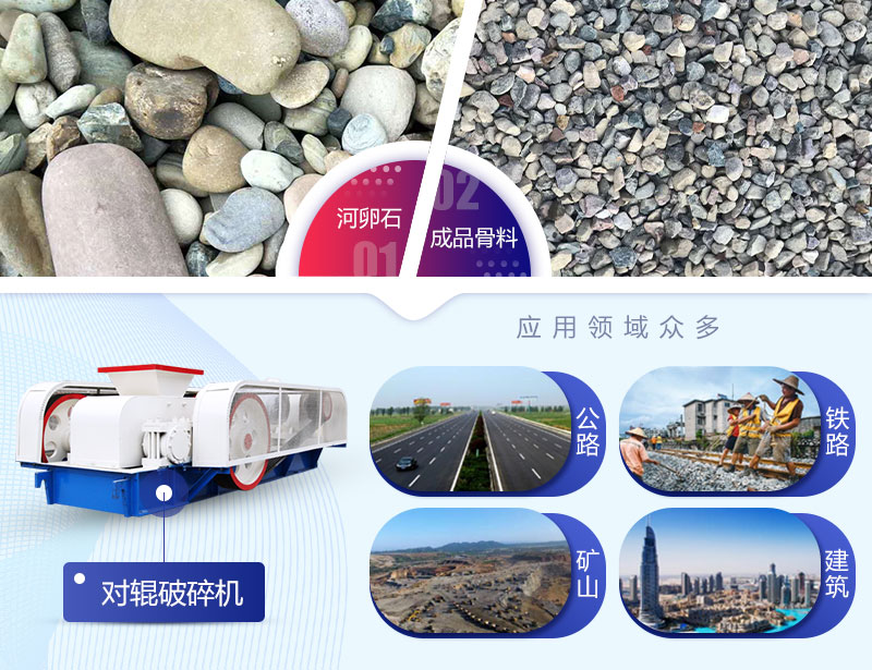 鵝卵石對輥式破碎機(jī)