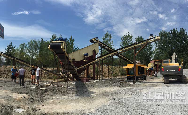 砂石生產(chǎn)線現(xiàn)場(chǎng)