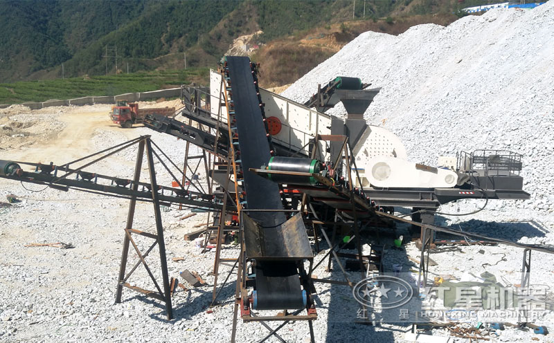 移動石子破碎機工作現場