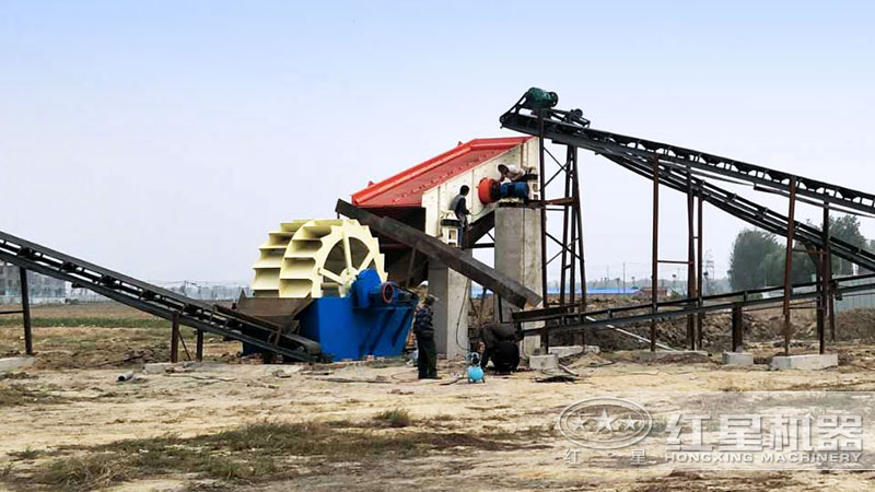 石粉洗砂設(shè)備客戶生產(chǎn)現(xiàn)場