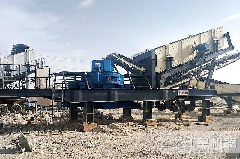 移動(dòng)制砂機(jī)生產(chǎn)現(xiàn)場(chǎng)