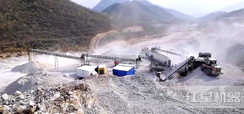 位于北京昌平的流動碎石廠