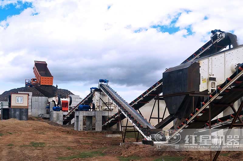 外蒙時產(chǎn)100噸小型砂石場