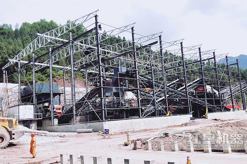大型洗沙廠全用鋼架結(jié)構(gòu)支撐