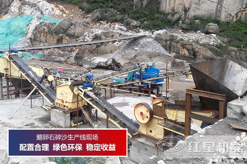 制砂生產(chǎn)線現(xiàn)場(chǎng)