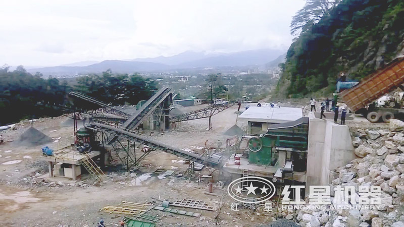 硬石料制砂生產(chǎn)線案例現(xiàn)場