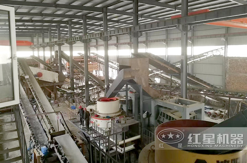 新型制沙機現場