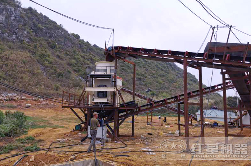 小型制砂機(jī)生產(chǎn)視頻，加工鵝卵石（河卵石）快又好