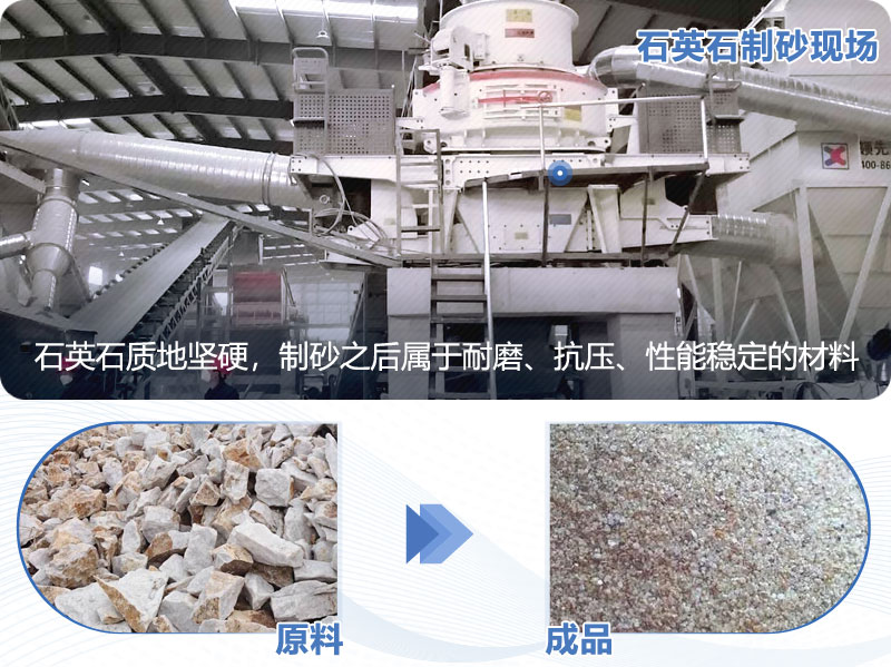 時(shí)產(chǎn)30噸左右的石英石沖擊式制砂機(jī)，成品5mm用什么型號(hào)