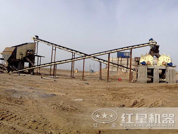 200噸石料生產(chǎn)線現(xiàn)場